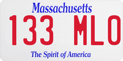MA license plate 133ML0