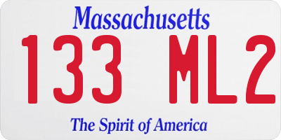 MA license plate 133ML2