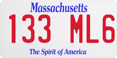 MA license plate 133ML6