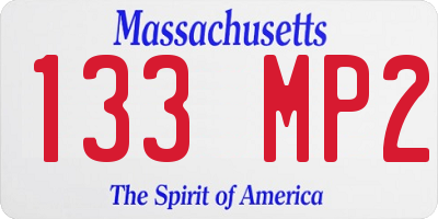 MA license plate 133MP2