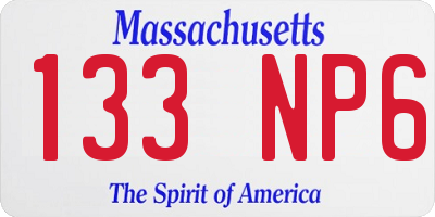 MA license plate 133NP6
