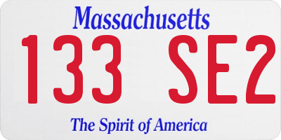 MA license plate 133SE2