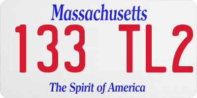MA license plate 133TL2