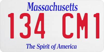 MA license plate 134CM1