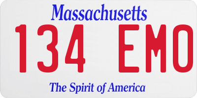 MA license plate 134EM0