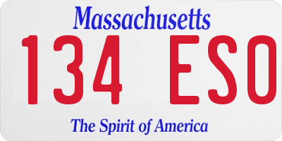 MA license plate 134ES0