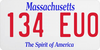MA license plate 134EU0