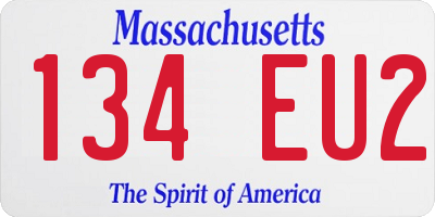MA license plate 134EU2