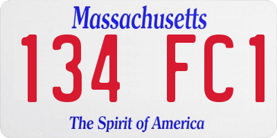 MA license plate 134FC1