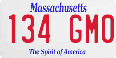 MA license plate 134GM0