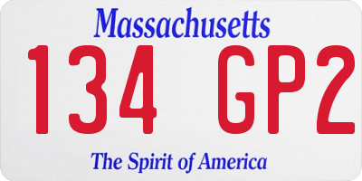 MA license plate 134GP2