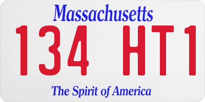 MA license plate 134HT1
