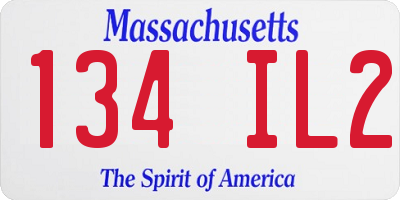 MA license plate 134IL2
