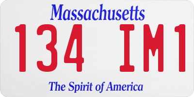 MA license plate 134IM1