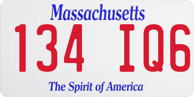 MA license plate 134IQ6