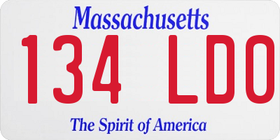 MA license plate 134LD0