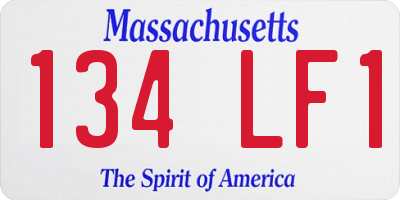 MA license plate 134LF1