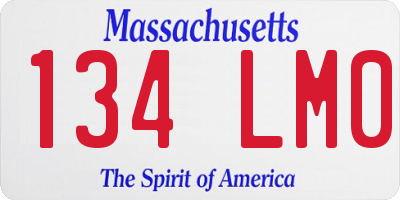 MA license plate 134LM0