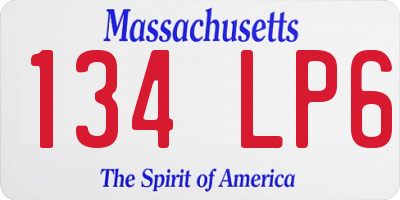 MA license plate 134LP6