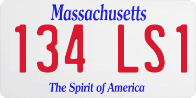 MA license plate 134LS1