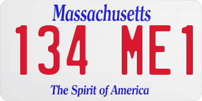 MA license plate 134ME1