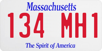 MA license plate 134MH1