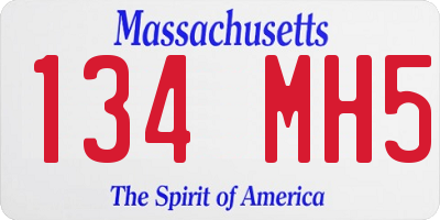 MA license plate 134MH5