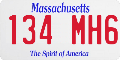 MA license plate 134MH6