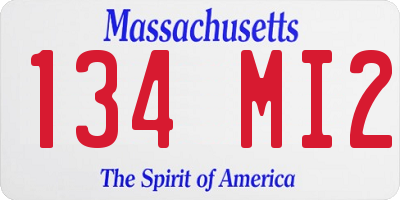 MA license plate 134MI2