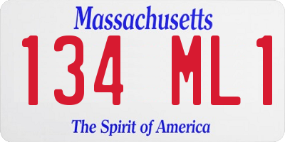 MA license plate 134ML1