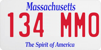 MA license plate 134MM0