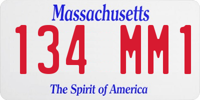 MA license plate 134MM1