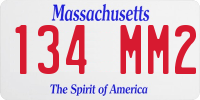 MA license plate 134MM2