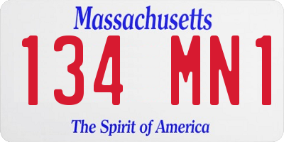 MA license plate 134MN1