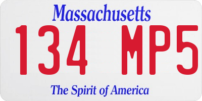 MA license plate 134MP5