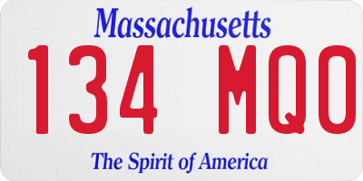 MA license plate 134MQ0