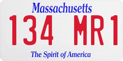 MA license plate 134MR1