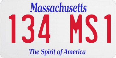 MA license plate 134MS1