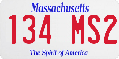 MA license plate 134MS2