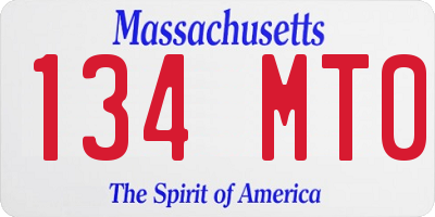 MA license plate 134MT0