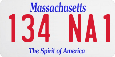 MA license plate 134NA1