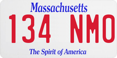 MA license plate 134NM0