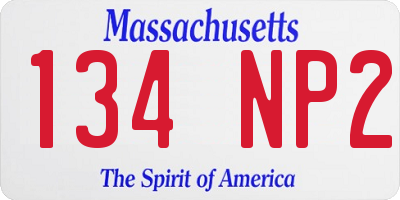 MA license plate 134NP2