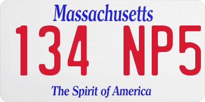 MA license plate 134NP5