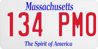 MA license plate 134PM0