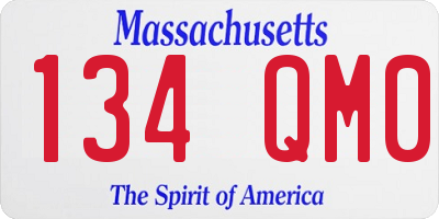 MA license plate 134QM0