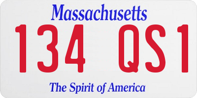 MA license plate 134QS1