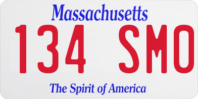 MA license plate 134SM0