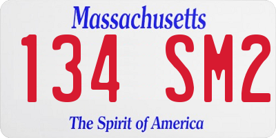 MA license plate 134SM2