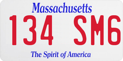 MA license plate 134SM6